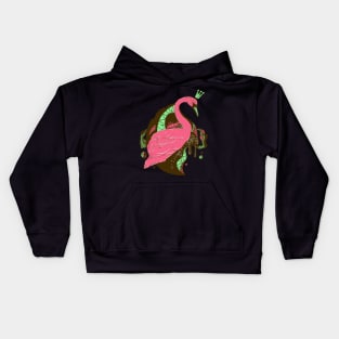 Pink Mint Swan Queen Kids Hoodie